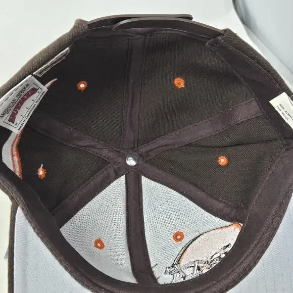 Vintage Cleveland Browns Snapback American Needle Nutmeg Embroidered 90's NWT - Picture 9 of 11